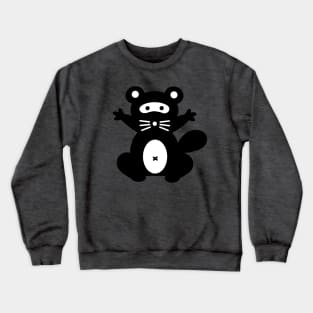 Black & White Ninja Raccoon / Tanuki Crewneck Sweatshirt